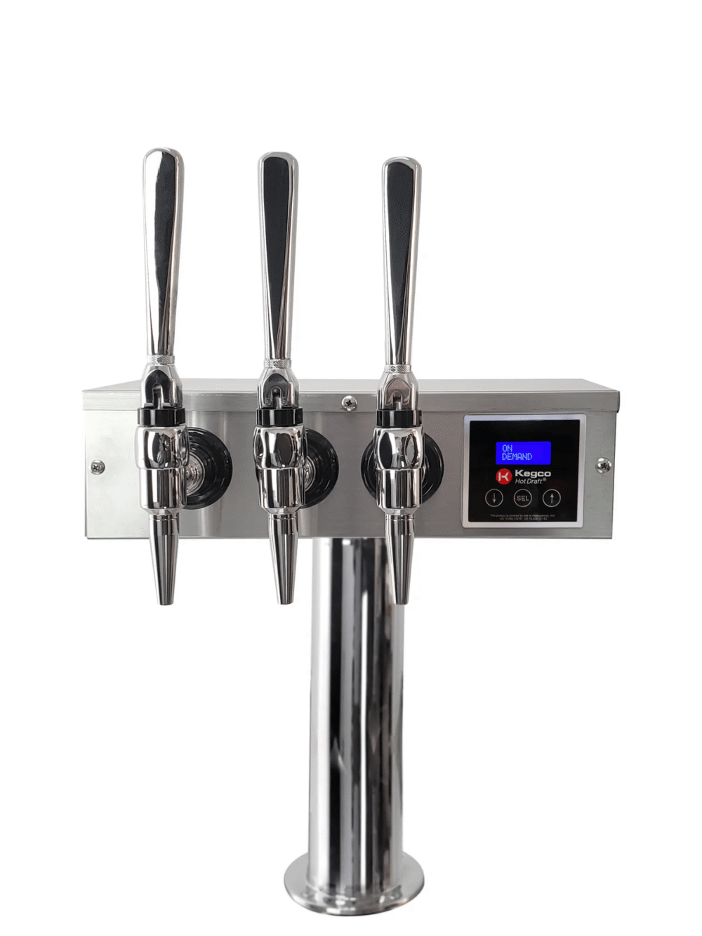 Asiakegs Z163-HDT-3S Triple Faucet Digital Hot Draft ® Tap Coffee Keg Dispenser - Stainless Steel