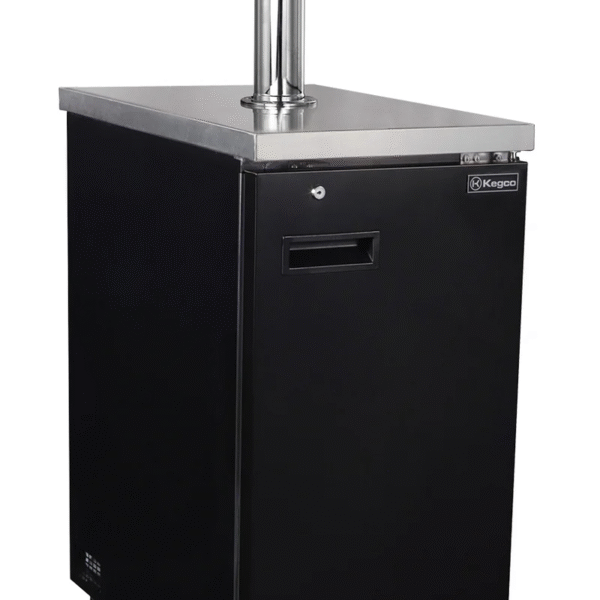 Slim 18" Wide Cold Brew Coffee Single Tap Black Commercial Kegerator