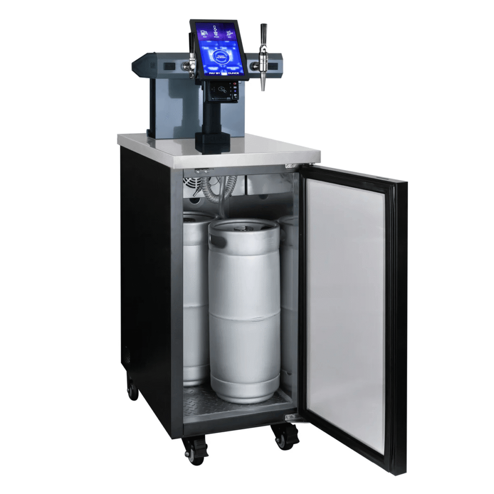 Slim Kegerator Vending Machine Dual Tap Black Commercial Keg Dispenser - Image 2