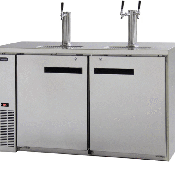 Asiakegs XCK-HDT-2460S Dual Tower Commercial Hot Draft ® Tap Coffee Keg Dispenser - Stainless Steel