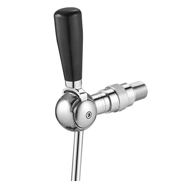 304 Stainless Stell G 5/8 Thread Belgian Beer Tap With Flow Control Switch