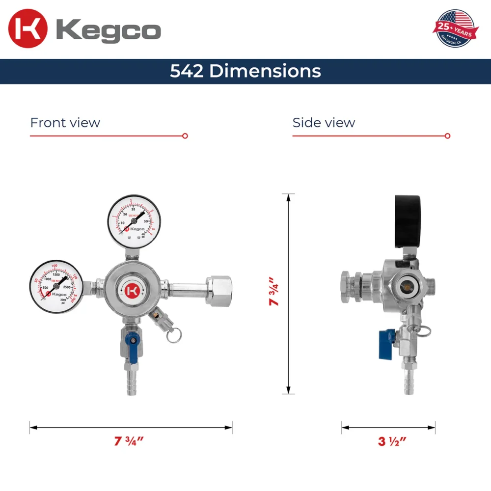 Pro Series Commercial Grade Double Gauge CO2 Regulator - Image 4