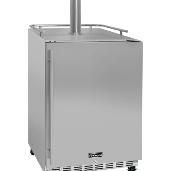 Dual Faucet Digital Commercial Outdoor Kegerator - Stainless Steel