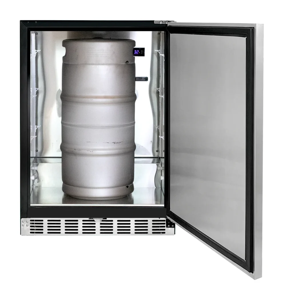 24" Wide Dual Tap Stainless Steel Right Hinge Builtin ADA Kegerator with Kit - Image 3