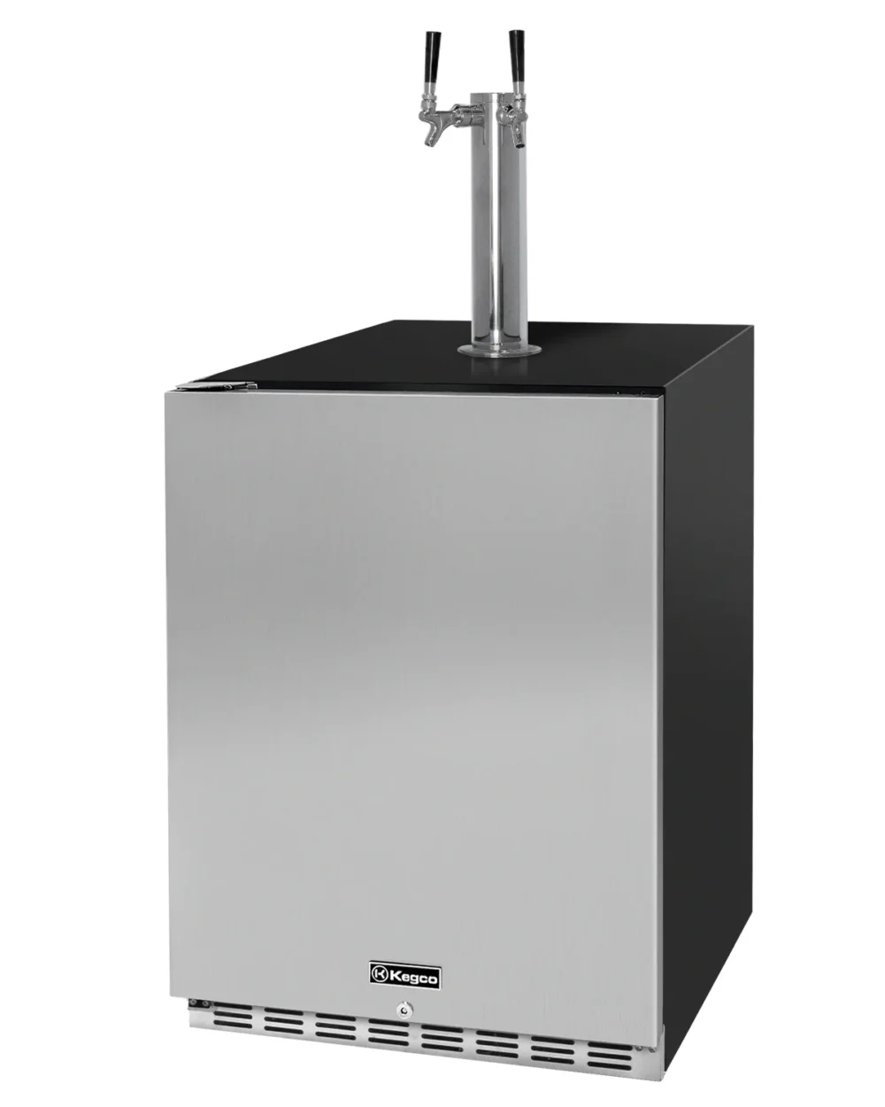 24" Wide Dual Tap Stainless Steel BuiltIn Left Hinge ADA Kegerator with Kit - Image 6
