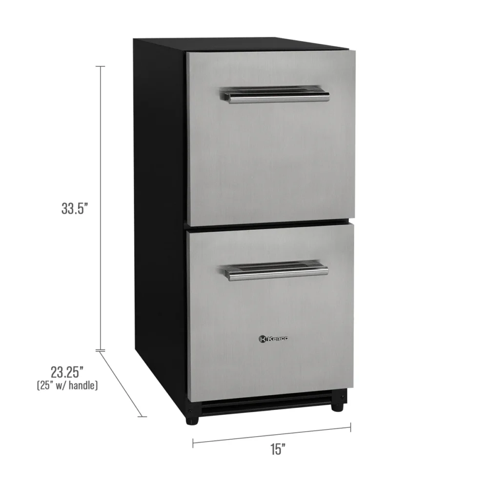 15" Wide Built-In Stainless Steel Two-Drawer Refrigerator - Image 2