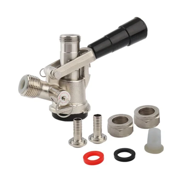 Draft Beer Tap Keg Couplers D with Pressure Relief Valve