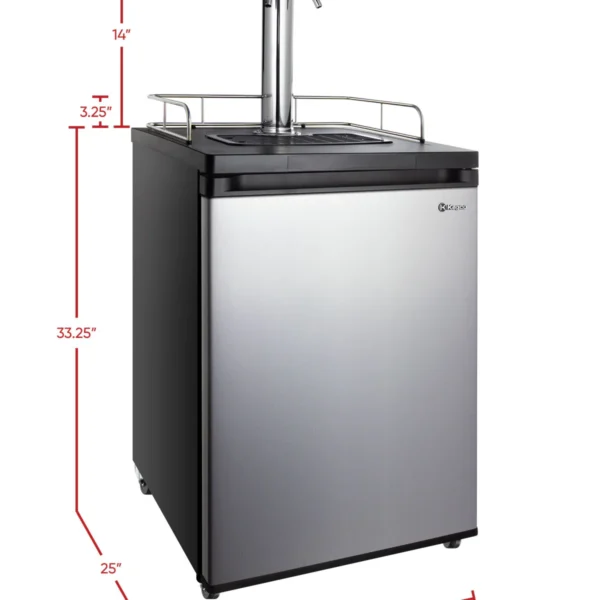 Kegco 24" Wide Homebrew Dual Tap Stainless Steel Kegerator