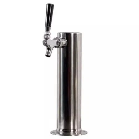 SS Polished Single Faucet Draft Beer Tower, Beer Column, Stainless Stee