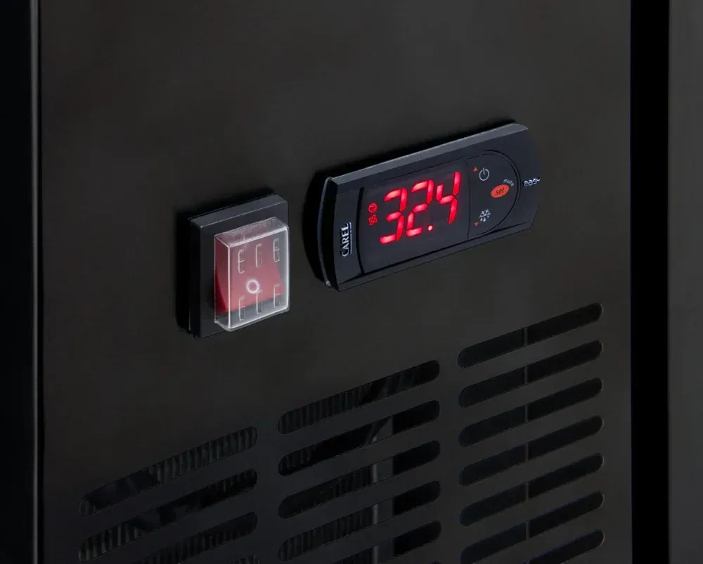 72" Wide Black Commercial Back Bar Refrigerator - Image 4